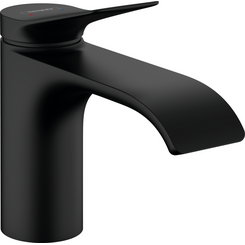 Смеситель для умывальника Hansgrohe Vivenis Matt Black 75010670 (черный матовый, с донным клапаном), фото 