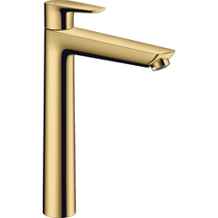 Смеситель для умывальника Hansgrohe Talis E Polished Gold Optic 71716990 (полированный золотой, высокий, с донным клапаном), Цвет производителя: полированное золото, фото 