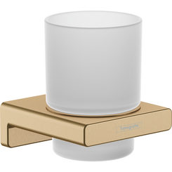 Стакан для зубных щеток Hansgrohe AddStoris Brushed Bronze 41749140 (брашированный бронзовый, настенный), Цвет производителя: брашированная бронза, фото 