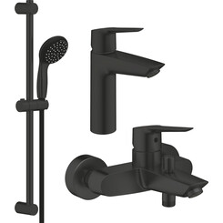 Комплект змішувачів для ванної кімнати Grohe QuickFix Start M-Size Black UA303301MQ (235752432+322782432+279482430), фото 
