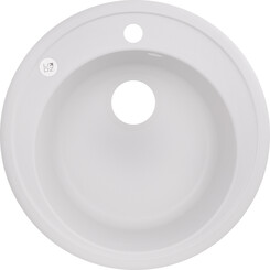 Мойка для кухни Lidz D510/200 WHI-01 (LIDZWHI01D510200, 50.5 см, белая, с сифоном), Цвет производителя: белый, фото 