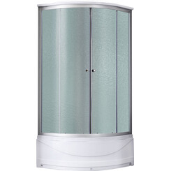 Душевой гидромассажный бокс с поддоном Lidz Tani SBM90x90.SAT.HIGH.FR (LTSBM9090SATHIGHFR, стекло матовое, профиль сатин), фото 
