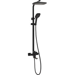 Душевая система Lidz Kubis Black 10 30 1005A (LDKUB1030BLA35724, черная матовая, с изливом), фото 