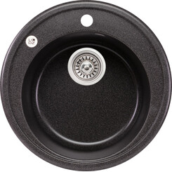 Мойка для кухни Lidz D510/200 GRF-13 (LIDZGRF13D510200, 50.5 см, графит, с сифоном), Цвет производителя: графит, фото 