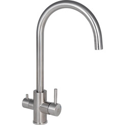 Смеситель для кухни Lidz Aria 24U-SFS (LDARI020FNKS43365, никель, с подключением питьевой воды), фото 