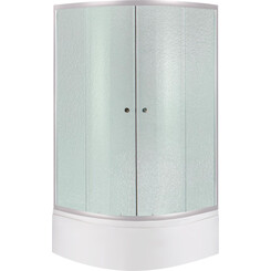 Набор Lidz LLSC9090SATHIGHFR2SET: душевая кабина Latwa LLSC9090SATHIGHFR2 + поддон Kapielka LKAST909041, фото 