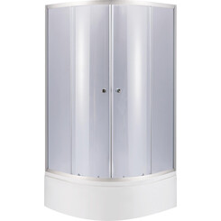 Набор Lidz LLSC9090SATHIGHGR2SET: душевая кабина Latwa LLSC9090SATHIGHGR2 + поддон Kapielka LKAST909041, фото 