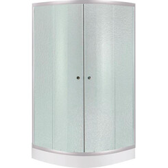 Набор Lidz LLASC9090SLFSET: душевая кабина Latwa LLSC9090SATLOWFR2 + поддон Kapielka LKAST808014, фото 