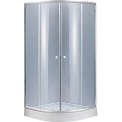 Набор Lidz LLASC9090SLGSET: душевая кабина Latwa LLSC9090SATLOWGR2 + поддон Kapielka LKAST909014, фото 