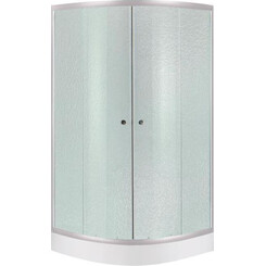 Набор Lidz LLASC8080SLFSET: душевая кабина Latwa LLSC8080SATLOWFR2 + поддон Kapielka LKAST808014, фото 