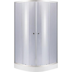 Набор Lidz LLASC8080SLGSET: душевая кабина Latwa LLSC8080SATLOWGR2 + душевой поддон Kapielka LKAST808014, фото 