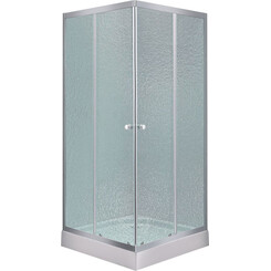 Набор Lidz LWASC8080SLFSET: душевая кабина Wawel LWASC8080SATLOWFR2 + поддон Kapielka LKAST808014, фото 