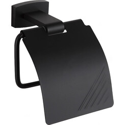 Держатель для туалетной бумаги Mexen Zoja Black MEX-7019133-70 (черный, с крышкой), Цвет производителя: черный, фото 