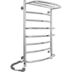 Электрический полотенцесушитель Laris Евромикс П8 73207692 (500x800, хром/белый/черный/золото/бронза, левый, сенсорный, с таймером, с полкой), фото 