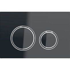 Змивна клавіша Geberit Sigma21 115.884.SJ.1 (чорний глянець/хром), Колір виробника: чорний, хром, фото 