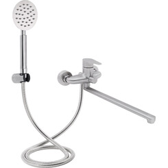 Смеситель для ванны Lidz Vida 005 (LDVID005NKS38087, нержавейка, с лейкой и шлангом), фото 