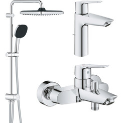 Комплект смесителей для ванной комнаты Grohe QuickFix Start M-Size UA202305RM (23455002+24206002+26698001), фото 