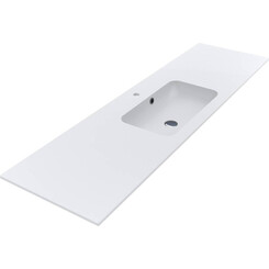 Умывальник-столешница Miraggio Della 1800 Mirasoft 69125568 (180x50 см, белый матовый, с крылом), Доступные размеры: 180 x 50, Технология производства: Mirasoft Technology, Цвет производителя: белый матовый, фото 