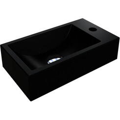 Раковина Miraggio Faro L Mirastone Black Shine 0002537 (40x22 см, черная), Доступные размеры: 41 x 23 L, Технология производства: Mirastone, Цвет производителя: черный, фото 