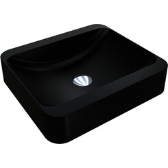 Раковина Miraggio Geneva Mirastone Black Shine 8813464 (44x39 см, чорна), Технологія виробництва: Mirastone, Колір виробника: чорний, фото 