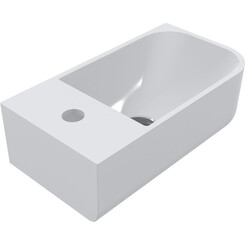 Раковина Miraggio Ko R Miramarble 69125610 (40x22 см, права чаша), Доступні розміри: 40 x 22 R, Технологія виробництва: Miramarble, Колір виробника: білий глянець, фото 