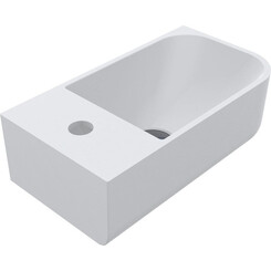Раковина Miraggio Ko R Mirasoft 69125612 (40x22 см, біла матова, права чаша), Доступні розміри: 40 x 22 R, Технологія виробництва: Mirasoft Technology, Колір виробника: білий матовий, фото 