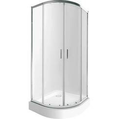 Набор Qtap TAUCRM1011AC6SET: душевая кабина Taurus TAUCRM1011AC6 + поддон Robin ROBIN301112, фото 