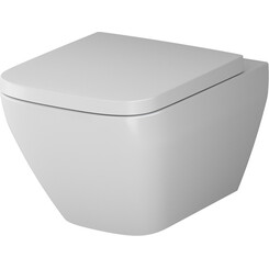 Безободковый подвесной унитаз Am.Pm Spirit V2.0 Square FlashClean C701701SC (с сиденьем), фото 