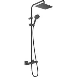 Душевая система с термостатом Hansgrohe Vernis Shape Showerpipe 230 Black Matt 26286670 (черная матовая), Цвет производителя: черный матовый, фото 