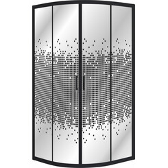 Душевая кабина Eger Tisza BN 599-021BN (90x90 см, стекло с рисунком, профиль черный матовый, с поддоном), фото 