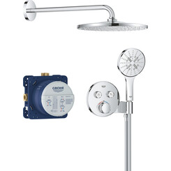 Душова система з термостатом Grohe Grohtherm SmartControl Rainshower 310 Mono Chrome 34866000 (прихованого монтажу), фото 