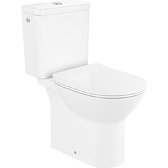 Безободковый унитаз-компакт Roca Debba Round A34D995000 (с сиденьем), фото 