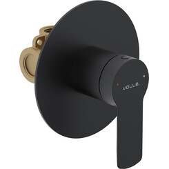 Смеситель скрытого монтажа для душа Volle Libra Black Matt 1521.100204 (черный матовый, внутренняя часть в комплекте), Цвет производителя: черный матовый, фото 