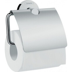 Держатель для туалетной бумаги Hansgrohe Logis Chrome 41723000 (с крышкой), фото 
