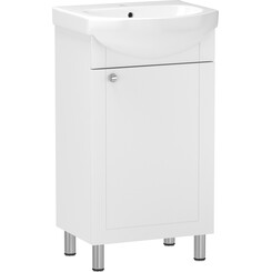 Тумба RJ Fort-B с умывальником Cersanit Arteco RJFU010-0140WHSET (RJFU010-0140WH + K667-005, 40 см, белая глянцевая, напольная), Доступные размеры: 40, Цвет производителя: белый глянец, фото 