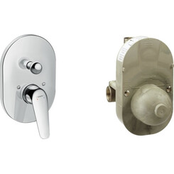 Смеситель скрытого монтажа для ванны Hansgrohe Novus 71047000+31741180 (внутренняя часть в комплекте), фото 