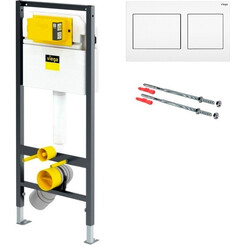 Инсталляция для унитаза 3 в 1 Viega Prevista Dry 771973+678630+773250 (с клавишей смыва и креплением к стене), фото 