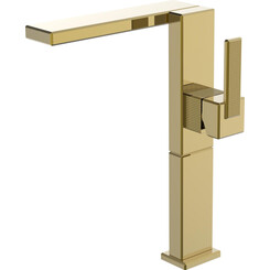 Смеситель для умывальника Imprese Deira Gold ZMK112009011 (золотой, высокий), Цвет производителя: золото, фото 