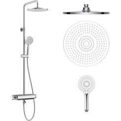 Душевая система с термостатом Imprese Centrum LX Chrome T-10260LX (с изливом и полочкой), фото 
