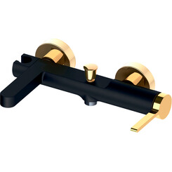 Смеситель для ванны Volle Mora Black Matt/Gold 1537.030126 (черный матовый/золотой), Цвет производителя: черный матовый, золото, фото 