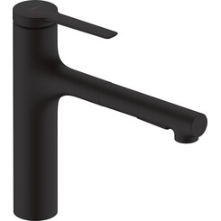 Змішувач для кухні Hansgrohe Zesis M33 Black Matt 74804670 (чорний матовий, з висувною лійкою), Колір виробника: чорний матовий, фото 