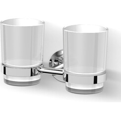 Стакан для зубных щеток Imprese Skala Chrome 122275 (настенный, двойной), фото 