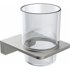 Стакан для зубных щеток Volle Solo Nickel 2510.220102 (никель, настенный), Цвет производителя: никель, фото 