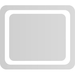 Зеркало для ванной комнаты Volle Luna Tanga 1648.52116700 (70x60 см, с подсветкой по контуру, с кнопочным выключателем), Доступные размеры: 70 x 60, фото 