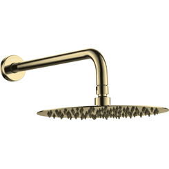 Верхний душ Volle Cascada R100 Gold 1586.180215 (золотой, 1 режим струи, с кронштейном), Цвет производителя: золото, фото 