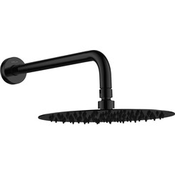 Верхний душ Volle Cascada R100 Black Matt 1586.180204 (черный матовый, 1 режим струи, с кронштейном), Цвет производителя: черный матовый, фото 