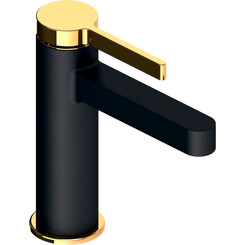 Смеситель для умывальника Volle Mora Black Matt/Gold 1537.010126 (черный матовый/золотой), Цвет производителя: золото, черный матовый, фото 