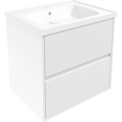 Тумба с умывальником Imprese Laska f3207W (65 см, белая глянцевая, подвесная), Доступные размеры: 65, Цвет производителя: белый глянец, фото 