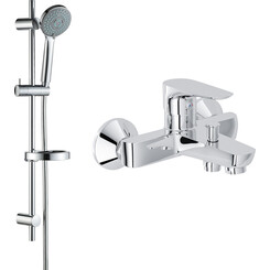 Смеситель для ванны Imprese Modus Chrome f04008201MD (f03208201SR+t03800101SR, с душевым гарнитуром), фото 