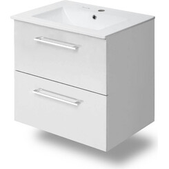 Тумба с умывальником Imprese Valtice f3202W (60 см, белая глянцевая, подвесная), Доступные размеры: 60, Цвет производителя: белый глянец, фото 